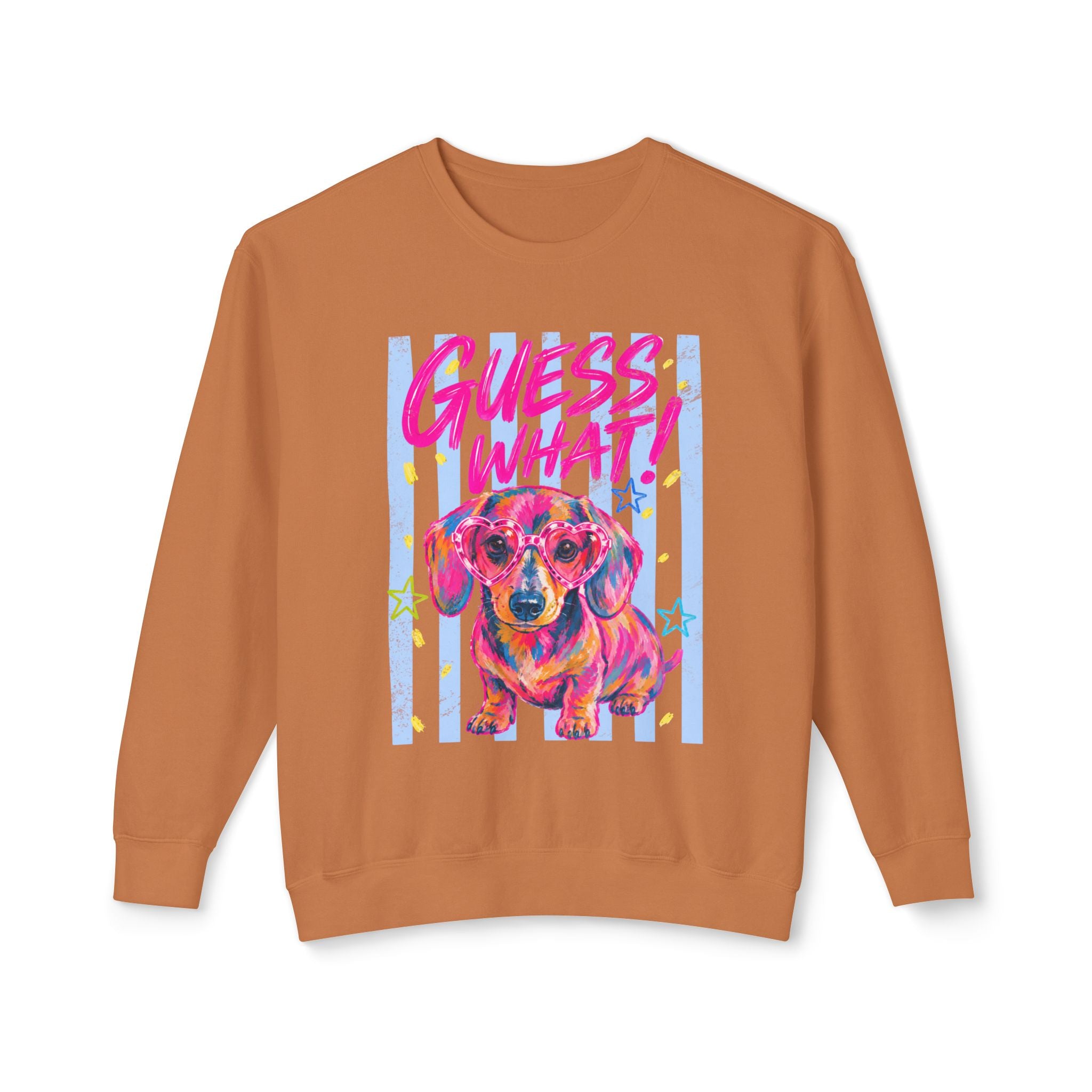 Guess What? Weiner Butt! Dachshund Graphic Sweater