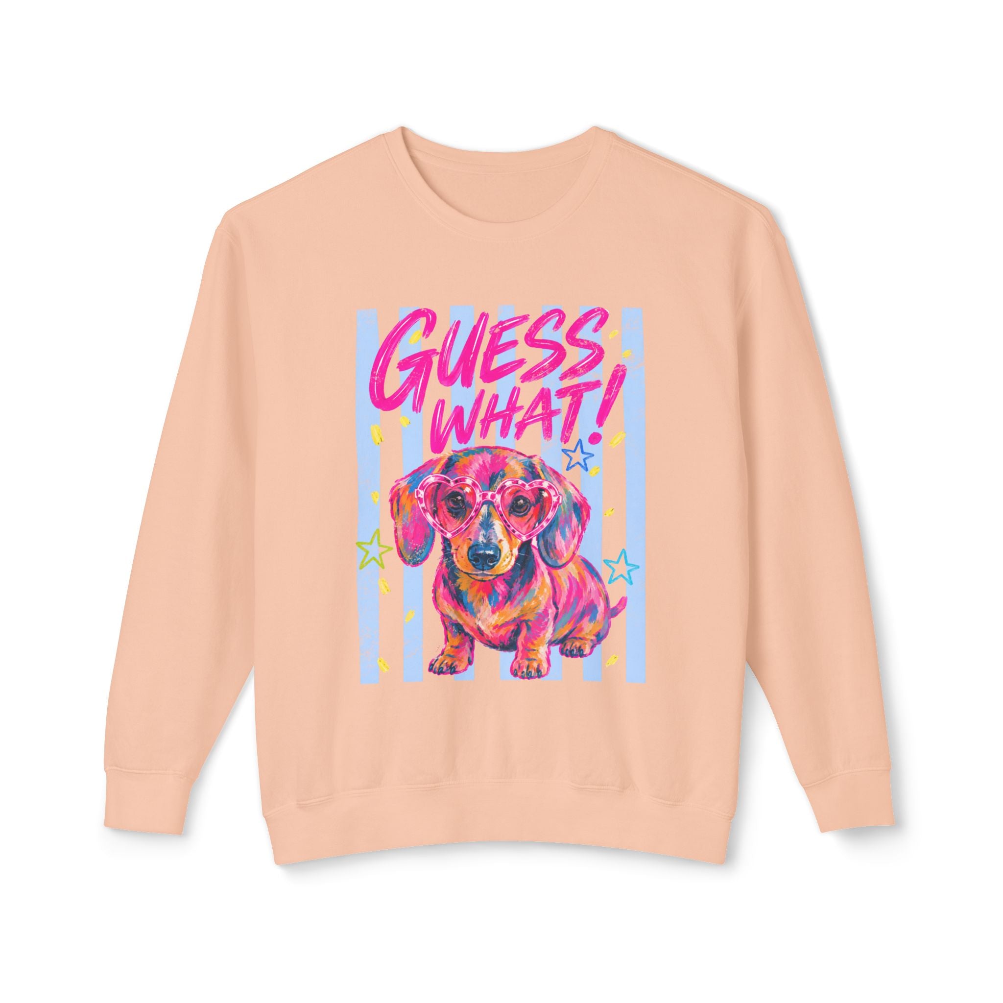 Guess What? Weiner Butt! Dachshund Graphic Sweater