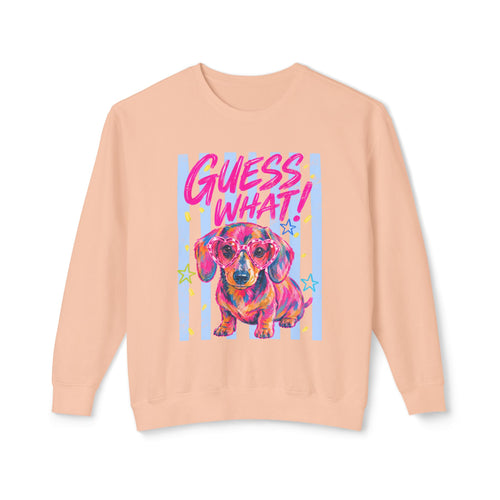 Guess What? Weiner Butt! Dachshund Graphic Sweater
