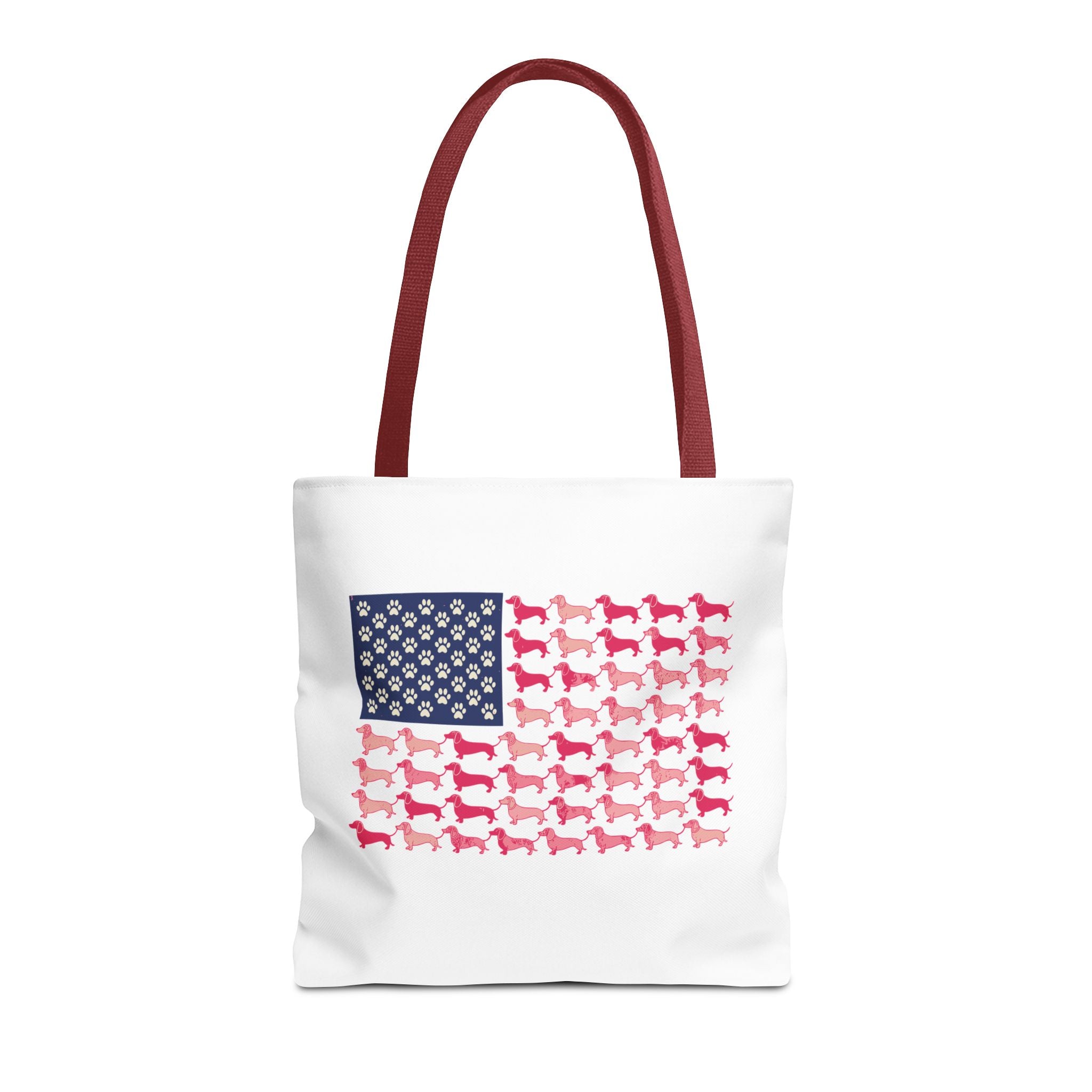 Patriotic Dog Flag Tote Bag