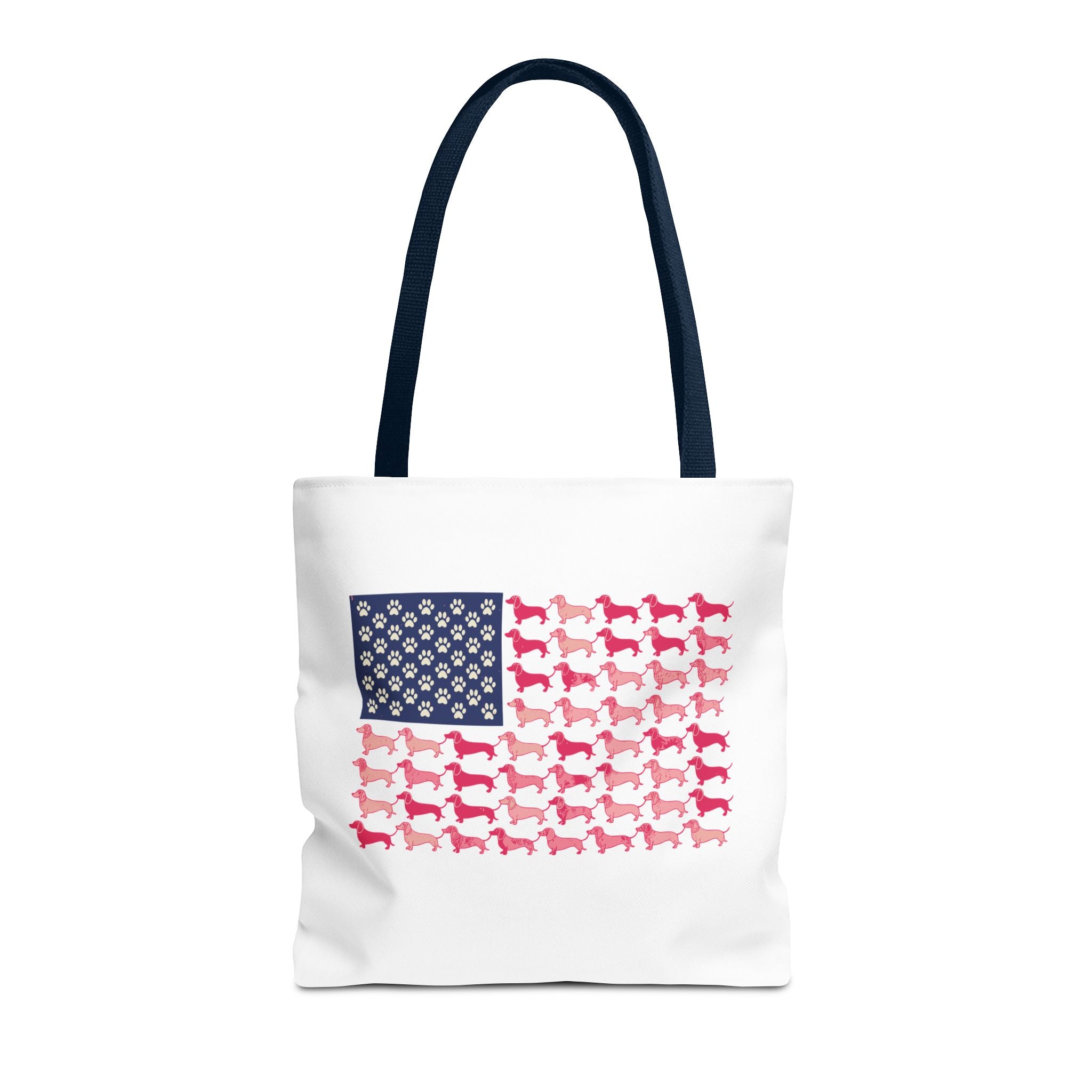 Patriotic Dog Flag Tote Bag