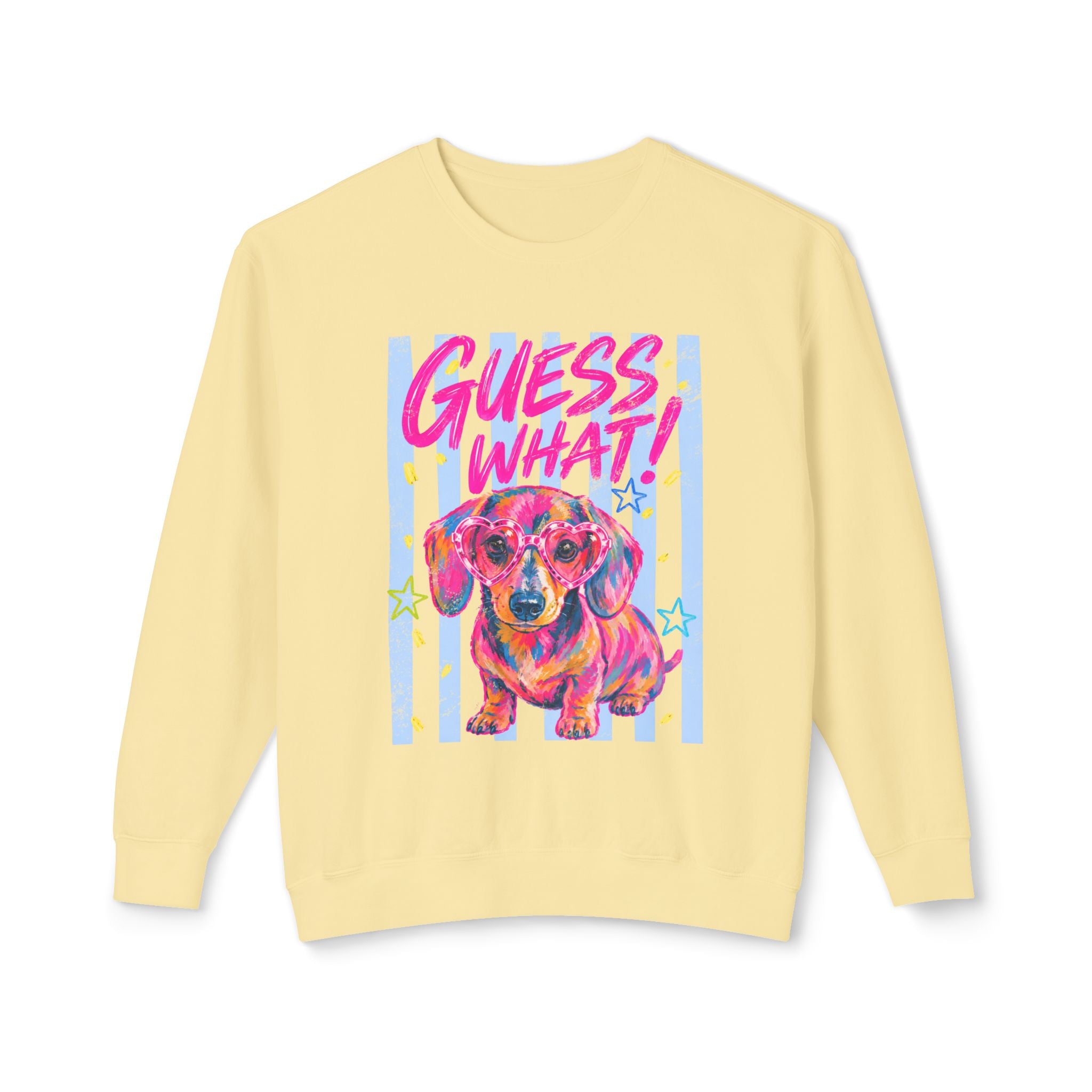 Guess What? Weiner Butt! Dachshund Graphic Sweater