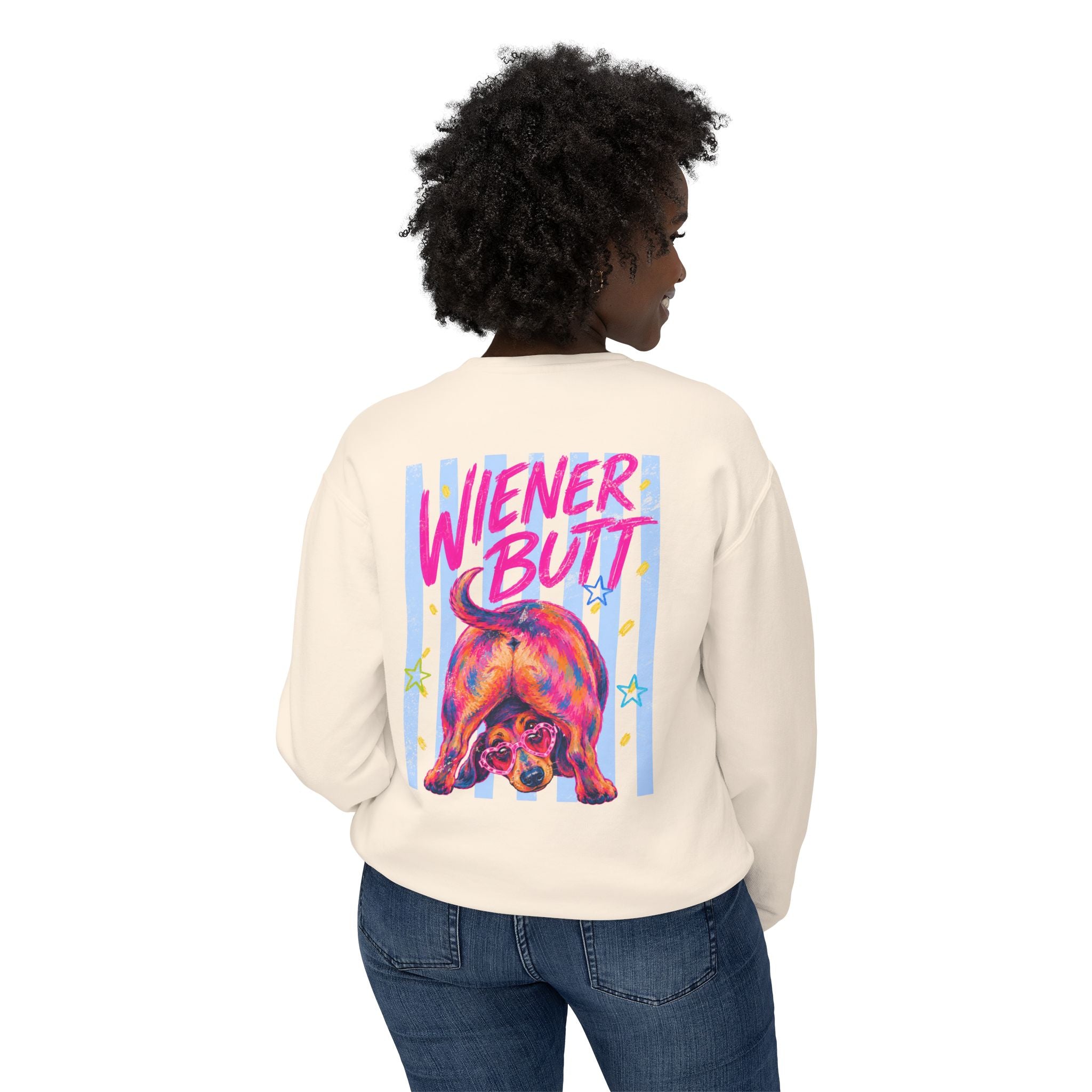 Guess What? Weiner Butt! Dachshund Graphic Sweater