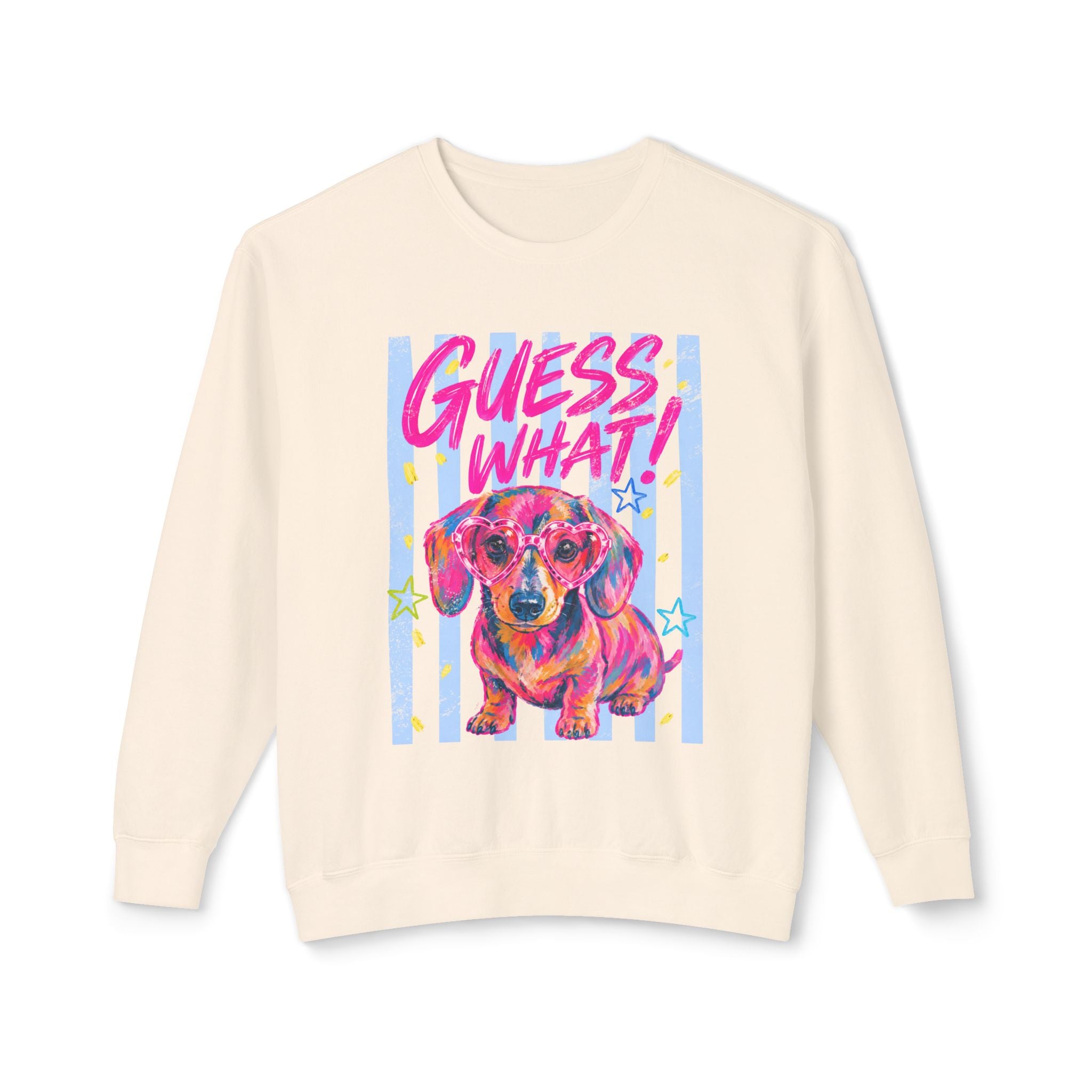 Guess What? Weiner Butt! Dachshund Graphic Sweater