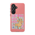 Dachshund Phone Case — "Less Meanies More Weenies" Cute Pink Doggy iPhone Cover