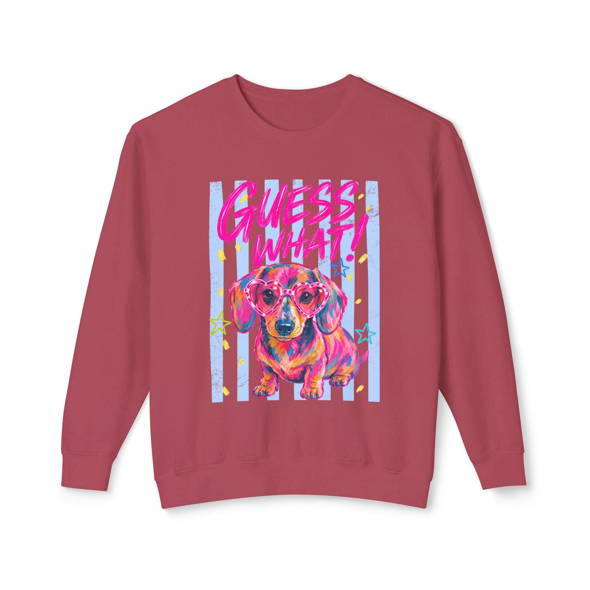Guess What? Weiner Butt! Dachshund Graphic Sweater