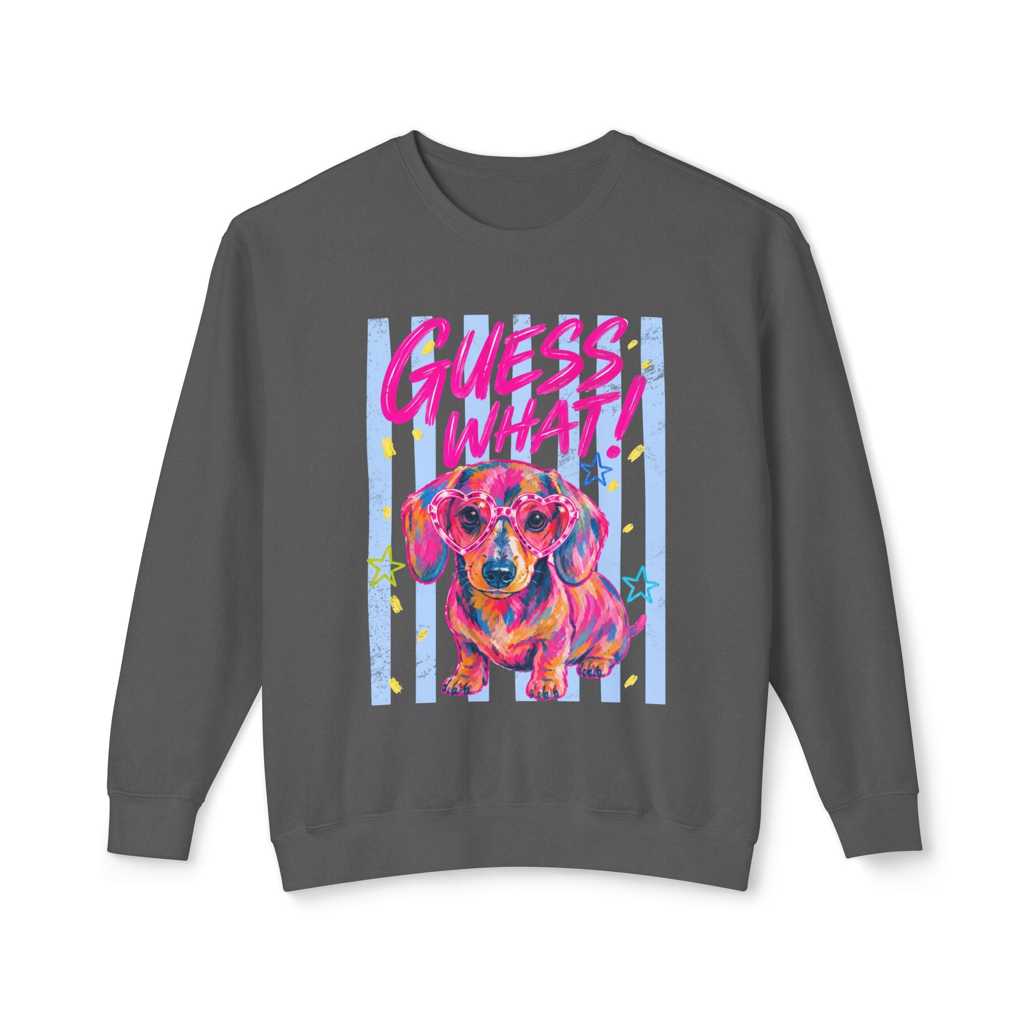 Guess What? Weiner Butt! Dachshund Graphic Sweater