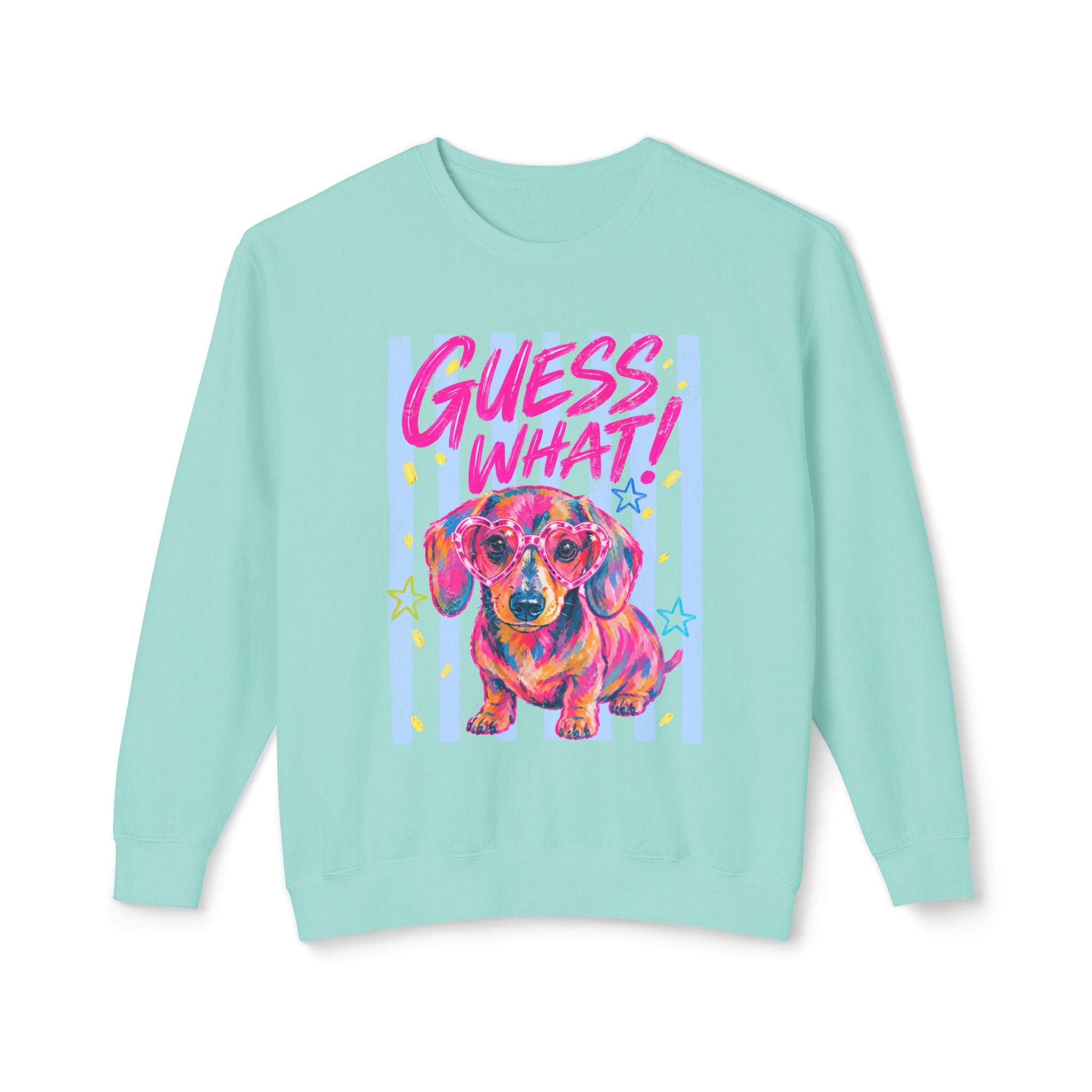 Guess What? Weiner Butt! Dachshund Graphic Sweater